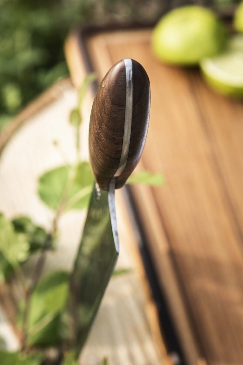 Kitchen knife in nature.