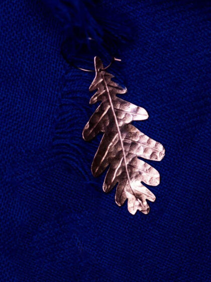 Oak Leaf Earrings "Skogsek" – Copper