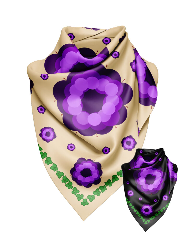 Bamboo Silk Scarf “Björnbär”/”Blackberry”