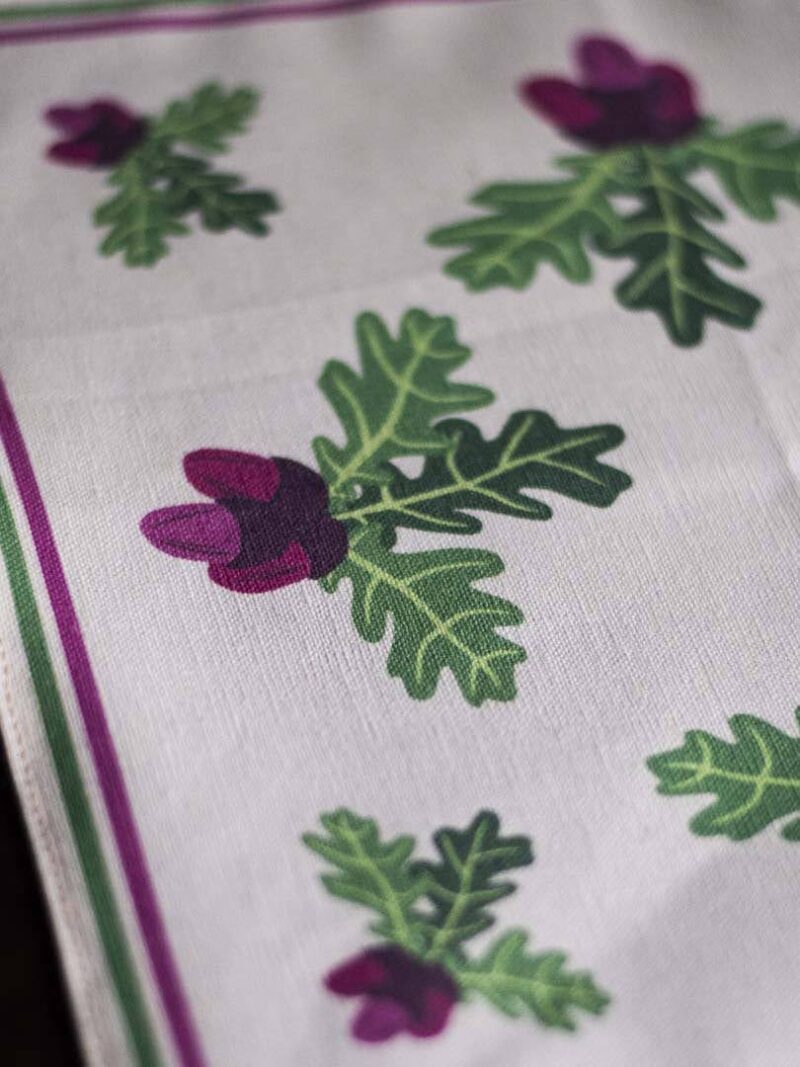 Organic Cotton-Lin Tablecloths "Oak Leaf" 26x26cm - Image 3