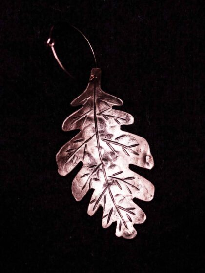 Oak Leaf Earrings "Bergek" – Copper