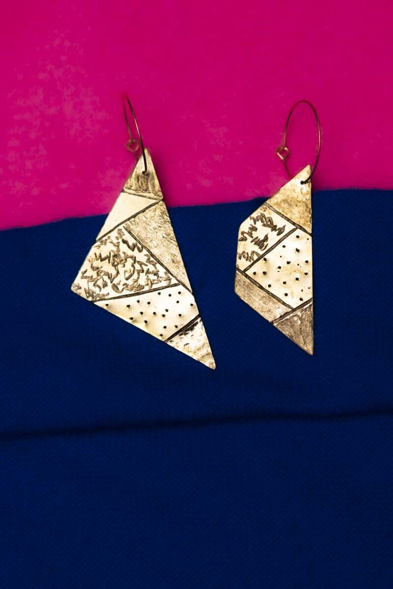 Earrings "Gräns"/"Border" Brass