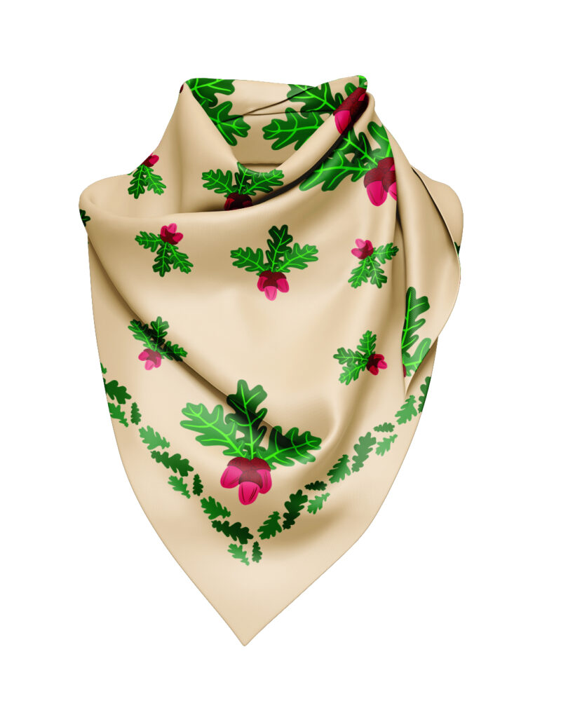 Bamboo Silk Scarf "Oak Leaf" - Image 2