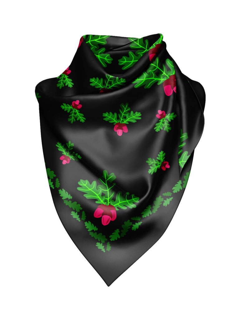 Bamboo Silk Scarf "Oak Leaf" - Image 4