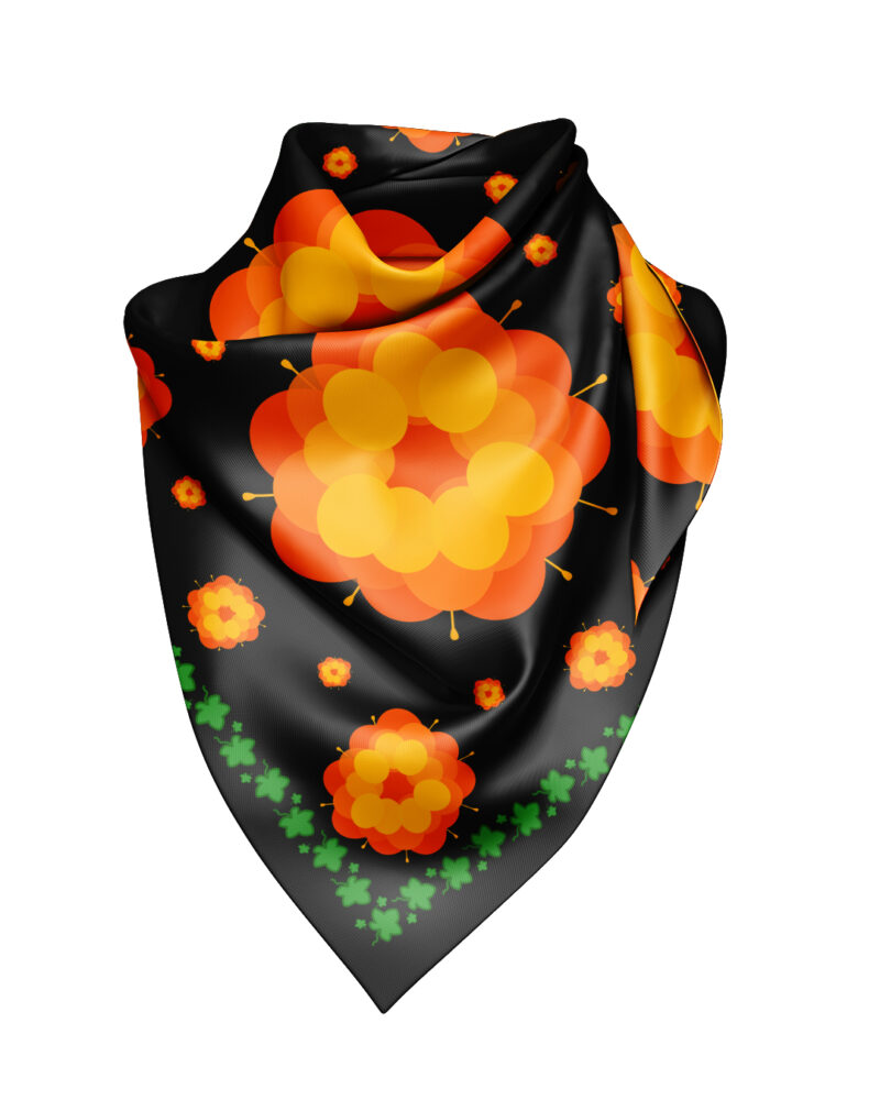 Bamboo Silk Scarf "Hjortron"/"Cloudberry" - Image 5