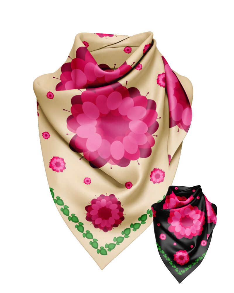 Bamboo Silk Scarf "Vildhallon"/"Wild Raspberry"