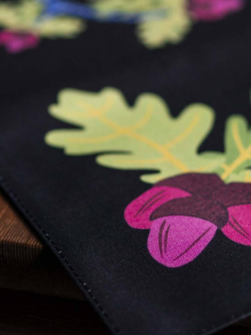 Cotton Tablecloths "Oak Leaf" 65x65 Black - Image 2