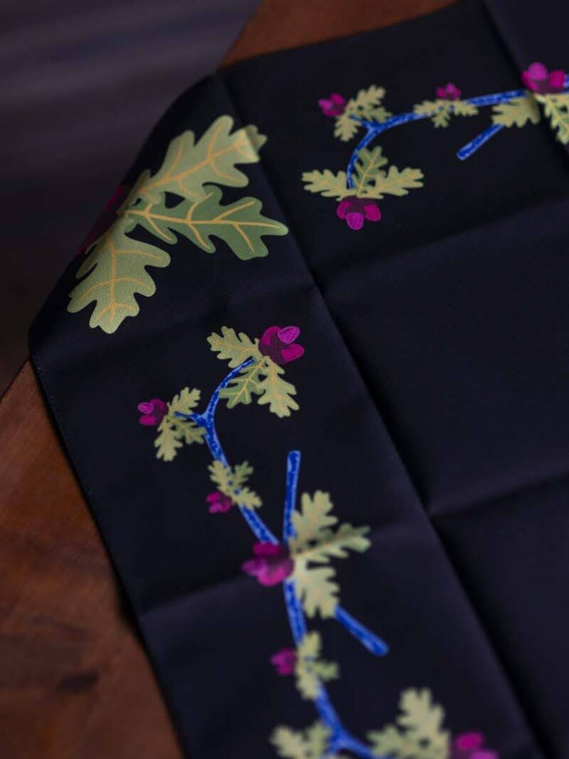 Cotton Tablecloths "Oak Leaf" 65x65 Black - Image 3