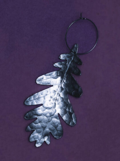 Oak Leaf Earrings "Skogsek" – 925 Silver