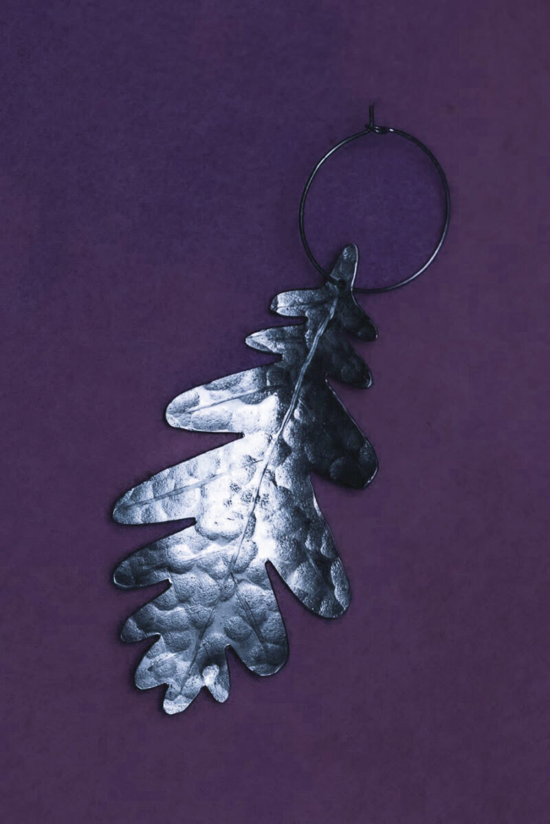 Oak Leaf Earrings "Skogsek" – 925 Silver