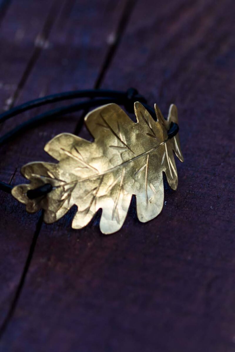 Oak Leaf Bracelet "Bergek" Brass - Image 3