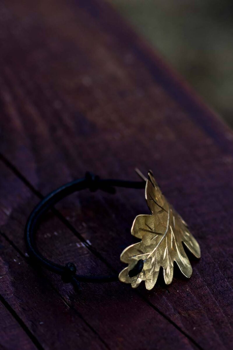 Oak Leaf Bracelet "Bergek" Brass - Image 5