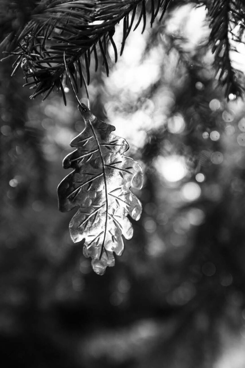 Oak Leaf Earrings "Bergek" – 925 Silver - Image 2